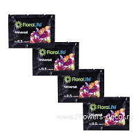 Подкормка для развития срезанных цветов "Floralife Flower Food Clear 300", 5 г, набор (50 шт), Oasis - фото 1