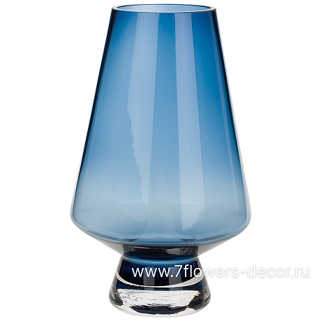 Ваза Blue sky (стекло), D16xH26 см - фото 1