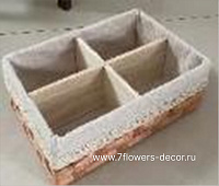 Кашпо плетеное для хранения (пластик), 30х22хН10 см - фото 1