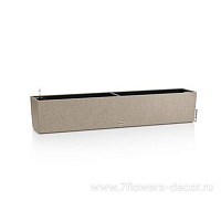 Кашпо Lechuza "Balconera Stone 100 Complete sandy beige" (пластик), 100x19xH19 см - фото 1